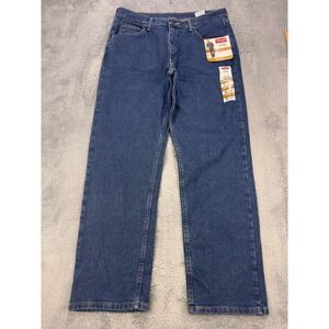 Wrangler Five Star Jeans Men 34x32 Blue Premium Flex Relaxed Fit Denim NWT